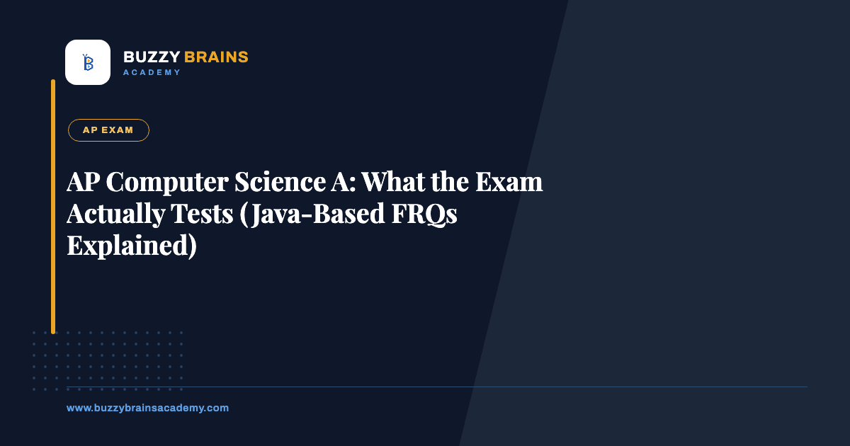 AP Computer Science A: What the Exam Actually Tests (Java-Based FRQs Explained)