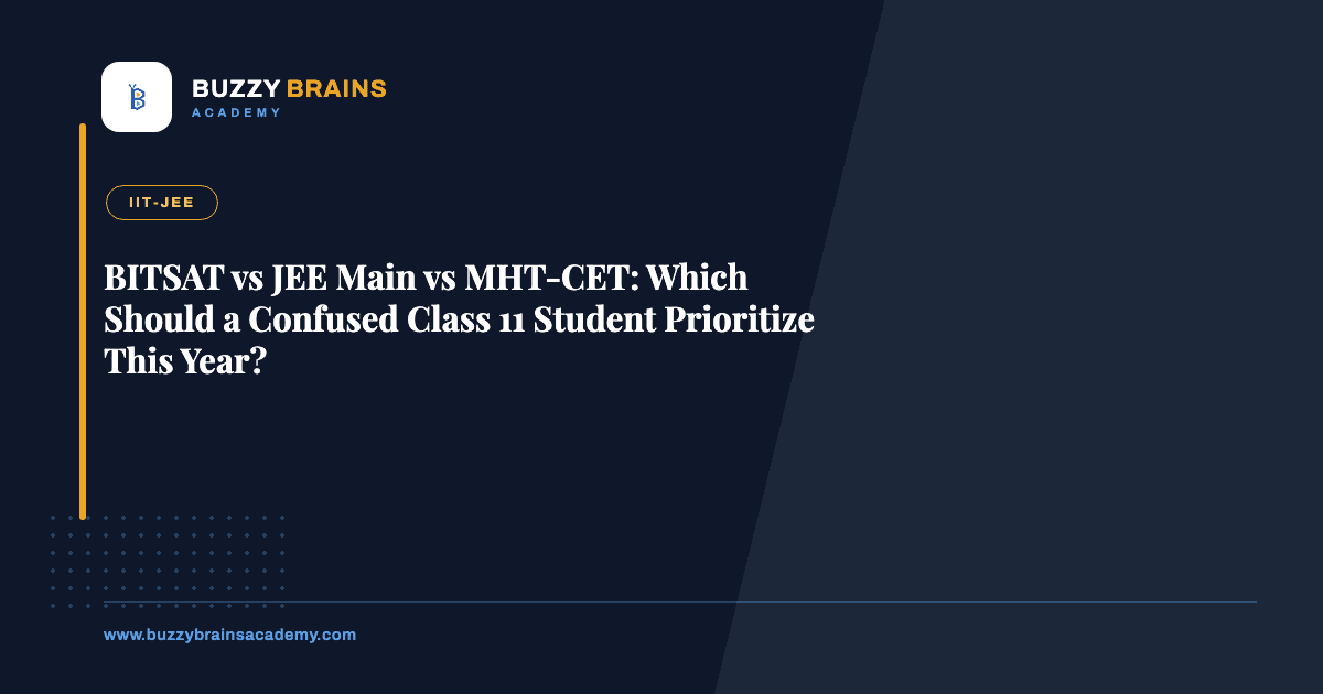 BITSAT vs JEE Main vs MHT-CET: Which Should a Confused Class 11 Student Prioritize This Year?