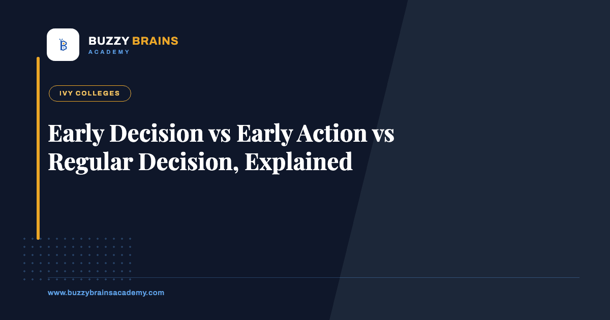 Early Decision vs Early Action vs Regular Decision, Explained