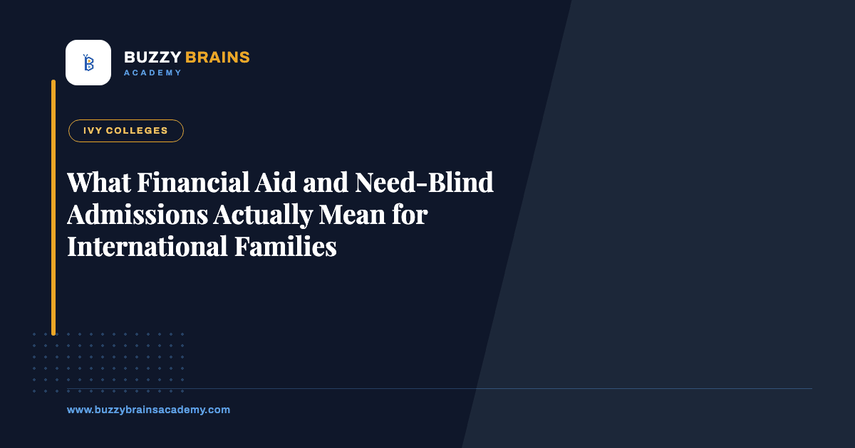 What Financial Aid and Need-Blind Admissions Actually Mean for International Families