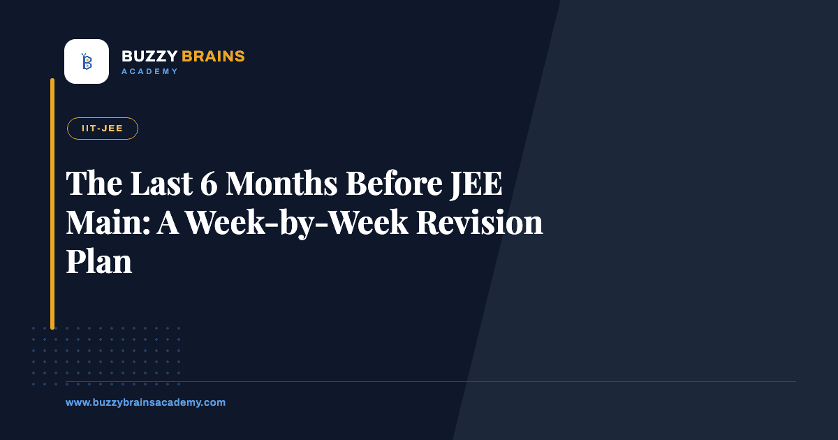 The Last 6 Months Before JEE Main: A Week-by-Week Revision Plan