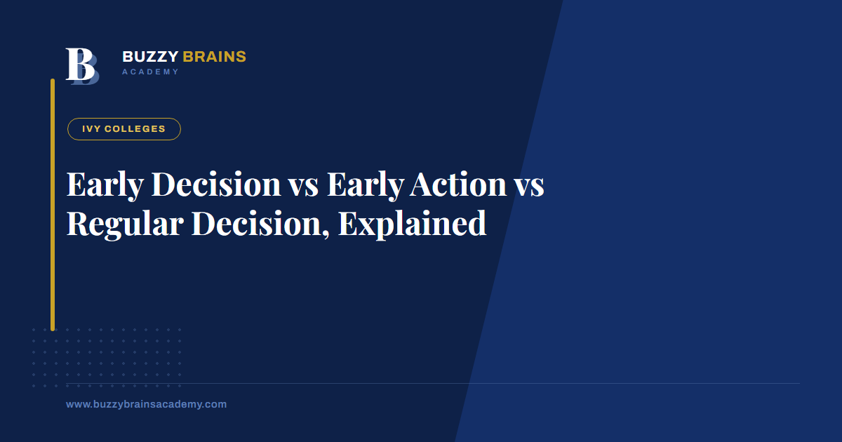 Early Decision vs Early Action vs Regular Decision, Explained