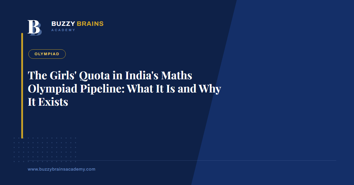 The Girls' Quota in India's Maths Olympiad Pipeline: What It Is and Why It Exists