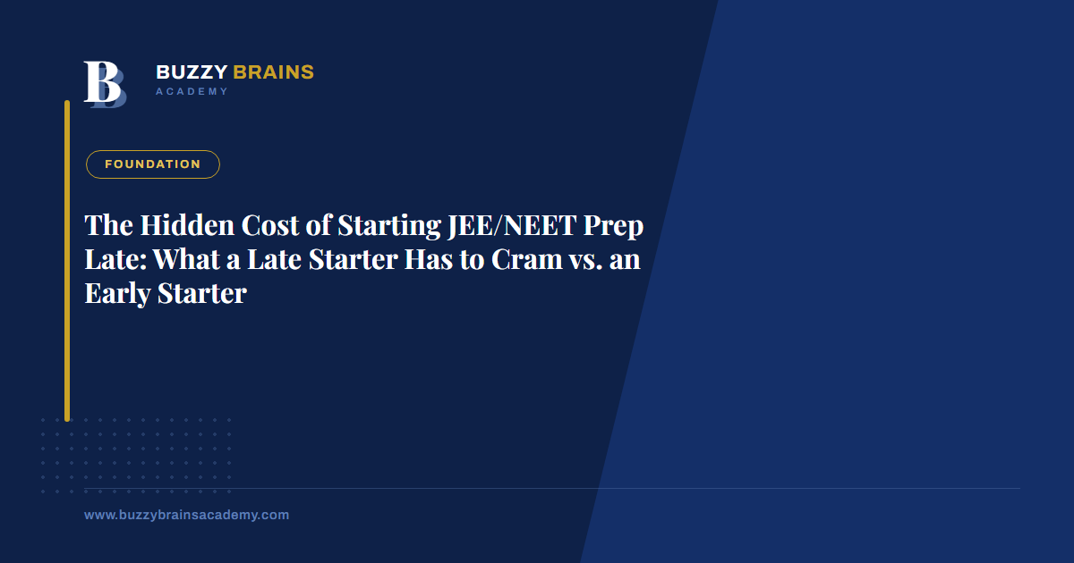 The Hidden Cost of Starting JEE/NEET Prep Late: What a Late Starter Has to Cram vs. an Early Starter