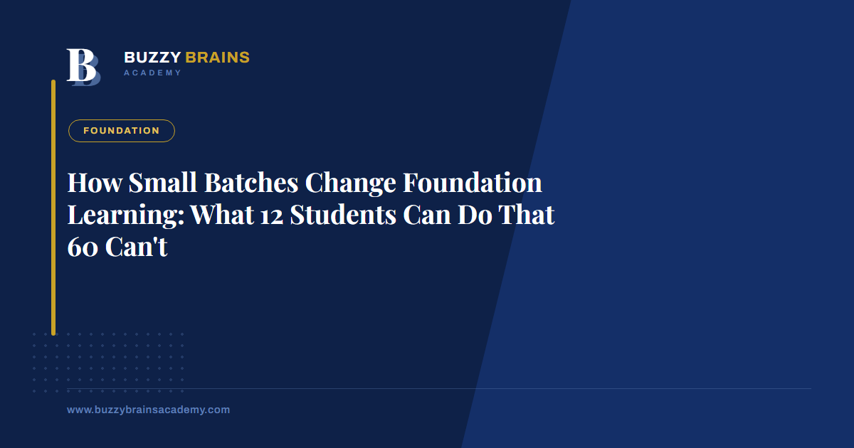 How Small Batches Change Foundation Learning: What 12 Students Can Do That 60 Can't