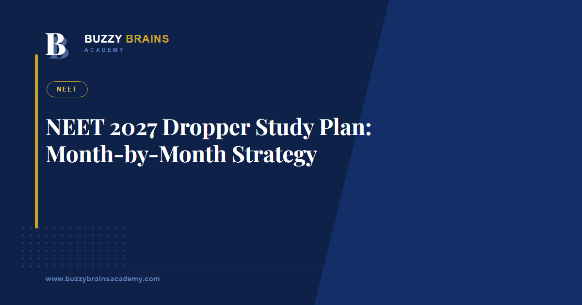 NEET 2027 Dropper Study Plan: Month-by-Month Strategy