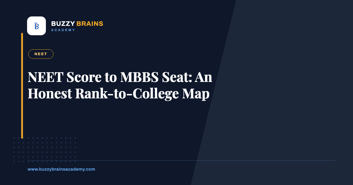 NEET Score to MBBS Seat: An Honest Rank-to-College Map