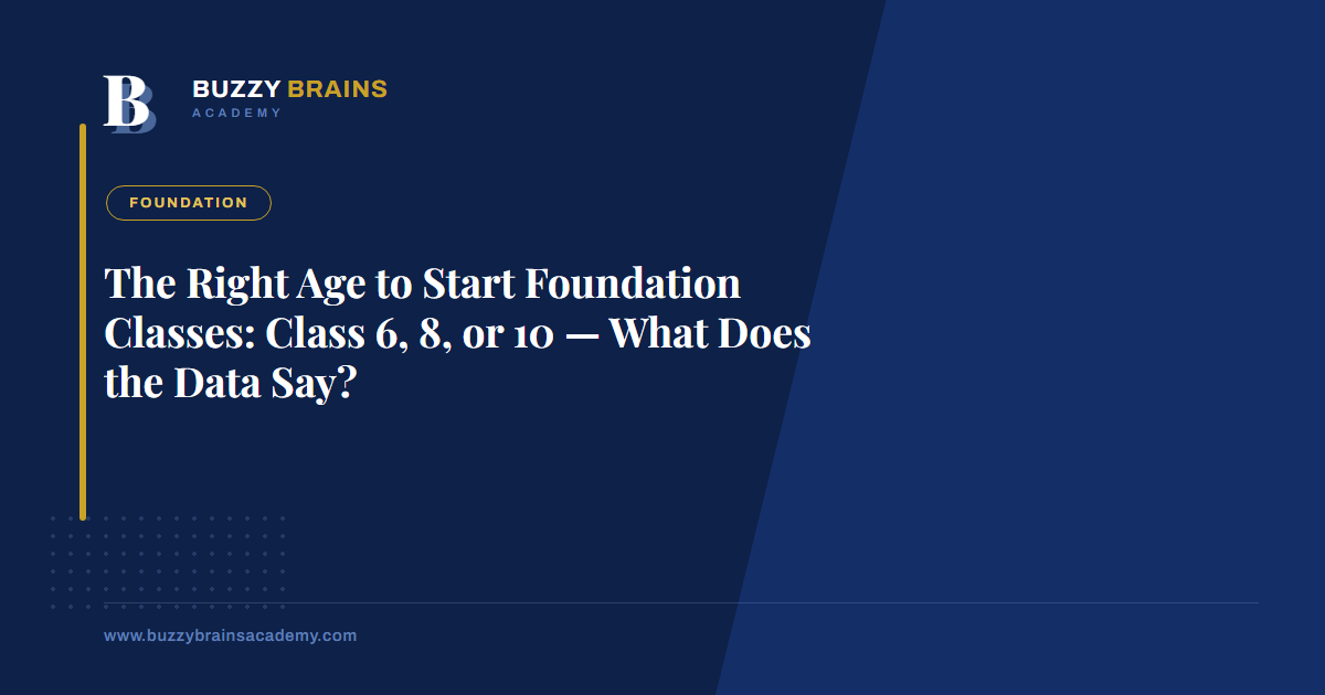 The Right Age to Start Foundation Classes: Class 6, 8, or 10 — What Does the Data Say?
